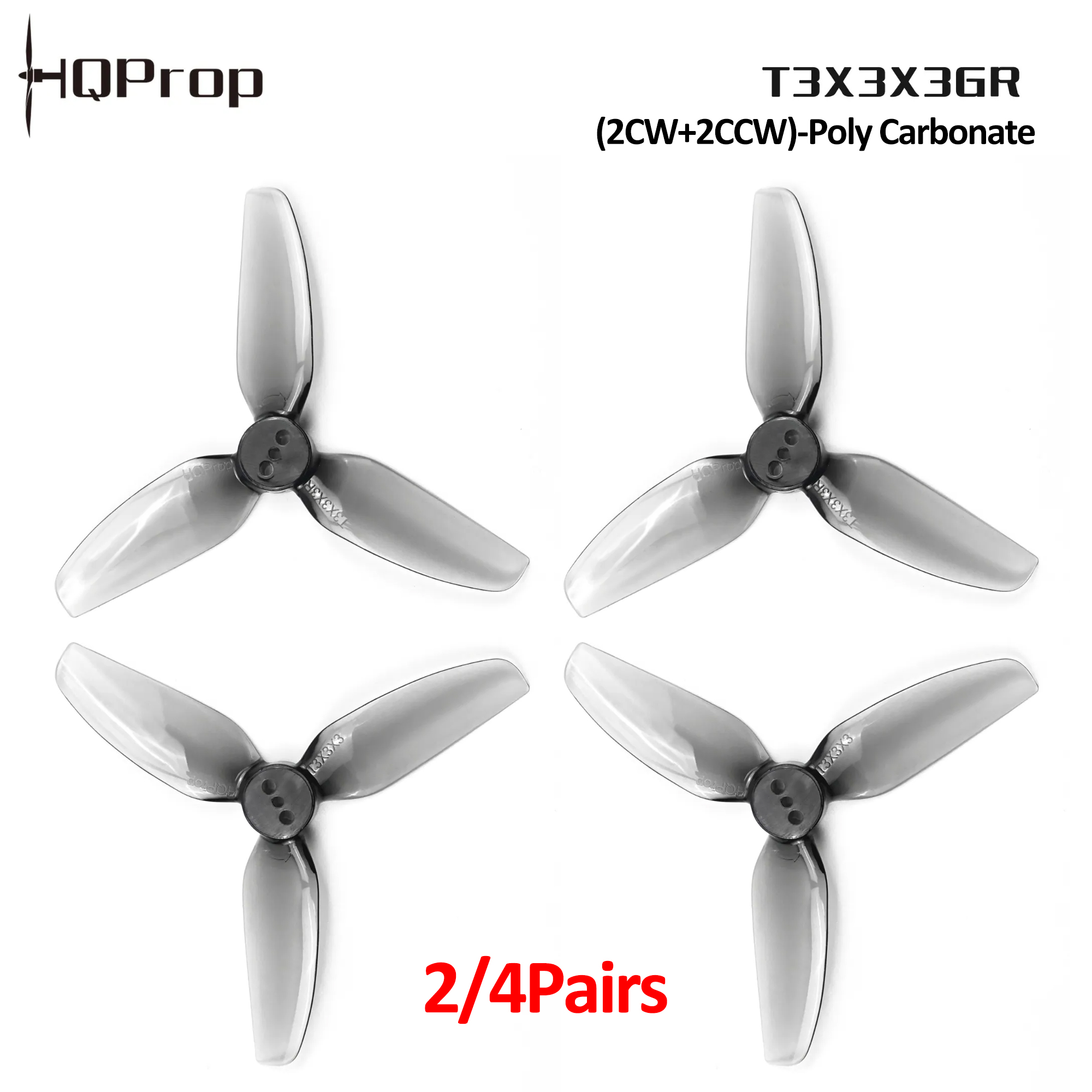 Fpv Drone Propeller - 2/4 Paare HQProp T3X3X3GR Propeller 3